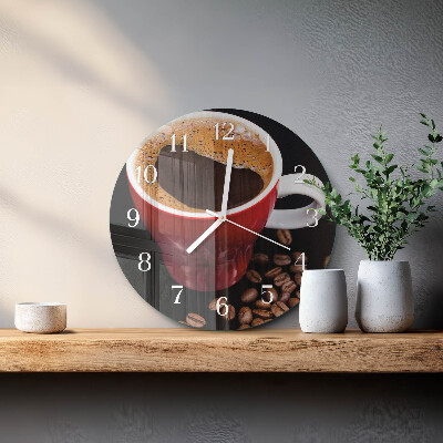 Ronde glazen klok Kopje koffie