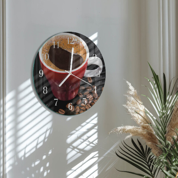 Ronde glazen klok Kopje koffie