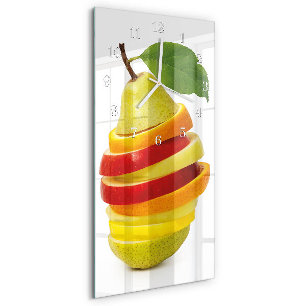 Glazen klok rechthoekige Fruit