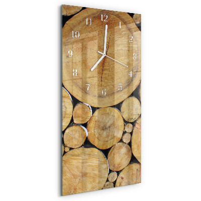 Glazen klok rechthoekige Hout