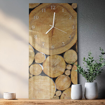 Glazen klok rechthoekige Hout