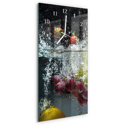 Glazen klok rechthoekige Fruit