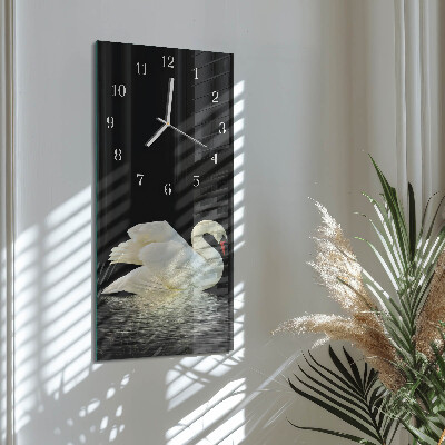 Glazen klok rechthoekige Zwaan