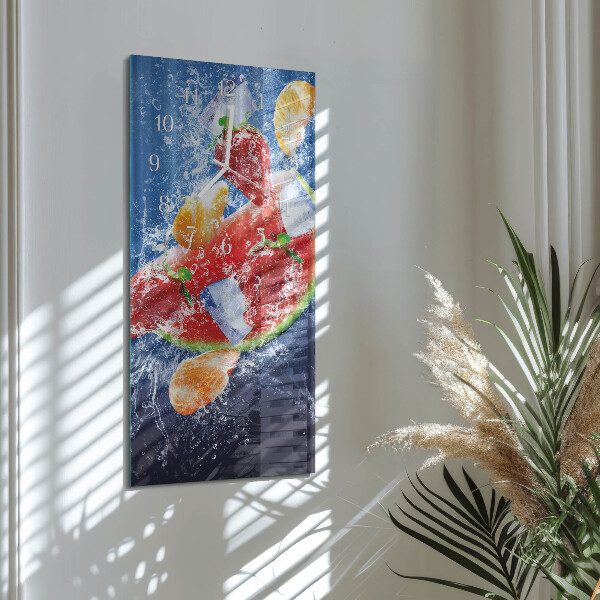 Glazen klok rechthoekige Fruit