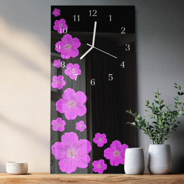 Glazen klok rechthoekige Bloemen
