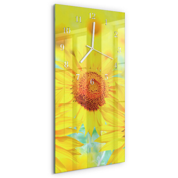 Glazen klok rechthoekige Zonnebloem