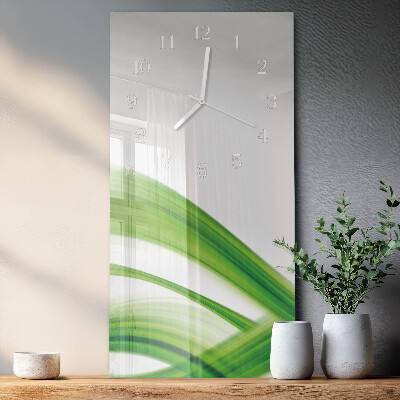 Glazen klok rechthoekige Abstracte golf