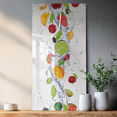 Glazen klok rechthoekige Fruit
