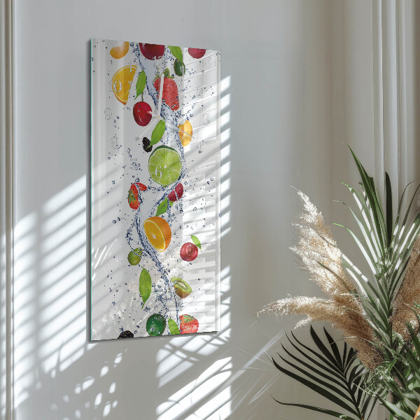 Glazen klok rechthoekige Fruit