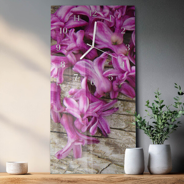 Glazen klok rechthoekige Bloemen