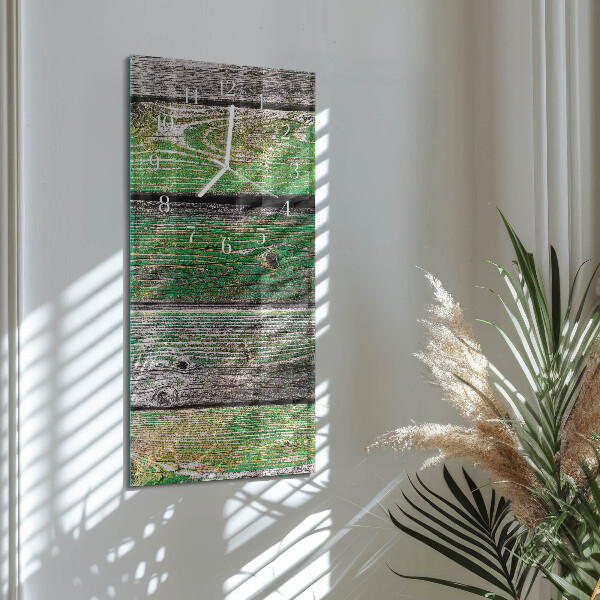 Glazen klok rechthoekige Houten planken