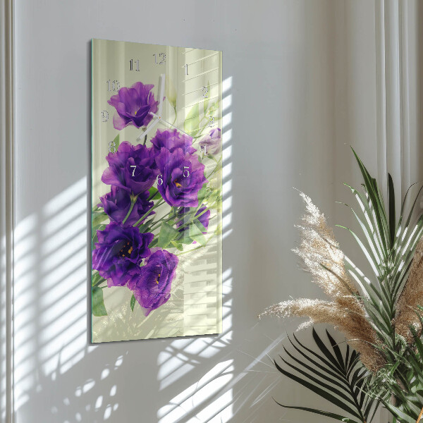 Glazen klok rechthoekige Bloemen
