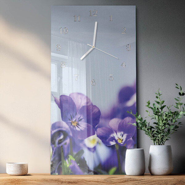 Glazen klok rechthoekige Bloemen
