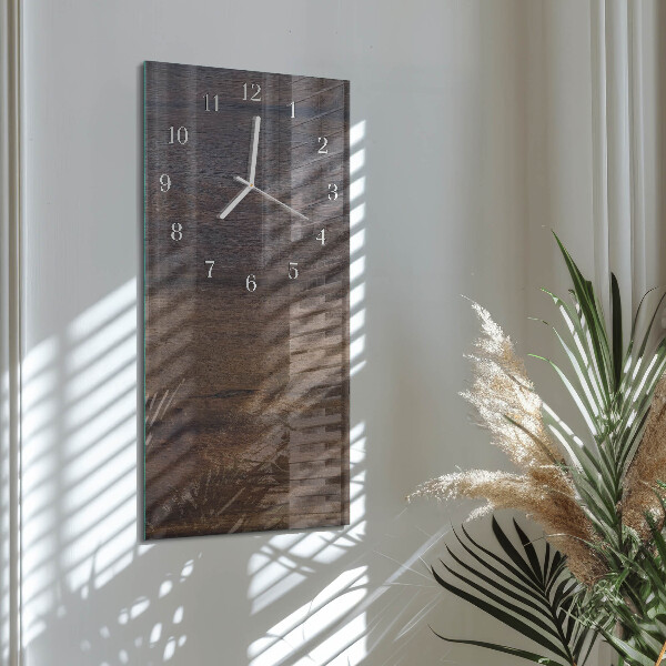 Glazen klok rechthoekige Houten plank