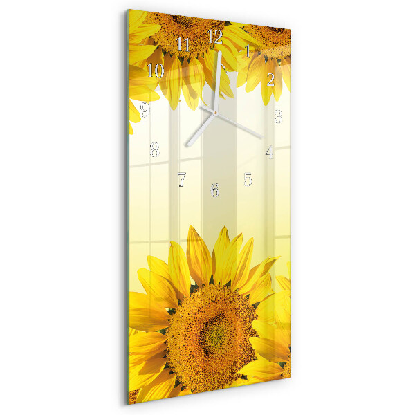 Glazen klok rechthoekige Zonnebloem