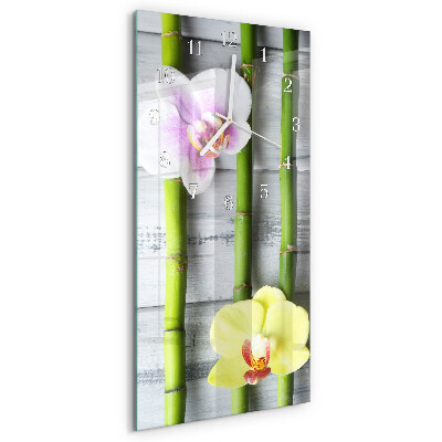 Glazen klok rechthoekige Orchidee bamboe