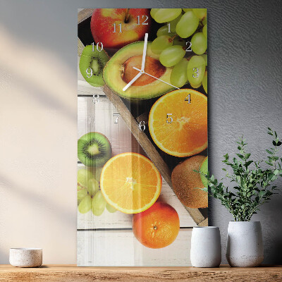 Glazen klok rechthoekige Fruit