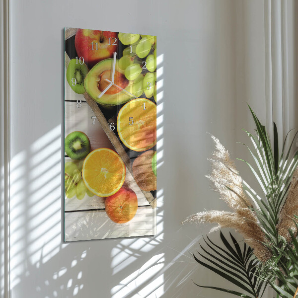 Glazen klok rechthoekige Fruit