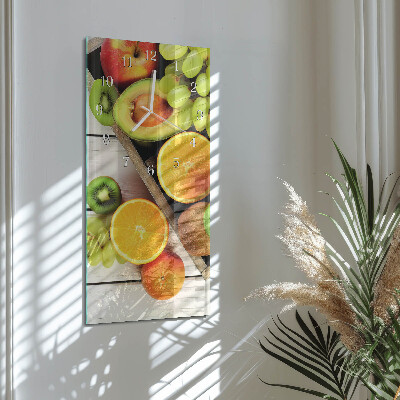 Glazen klok rechthoekige Fruit