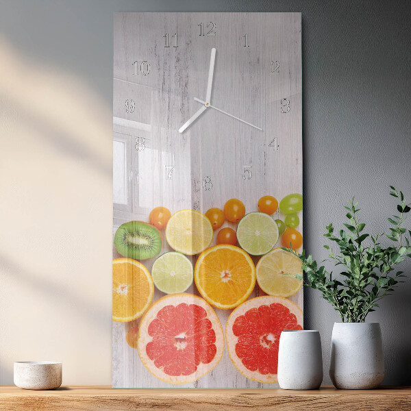 Glazen klok rechthoekige Fruit