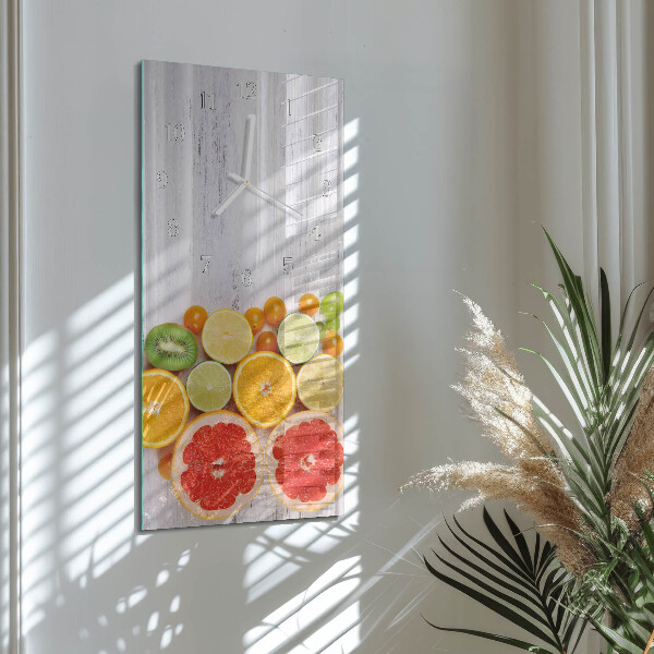 Glazen klok rechthoekige Fruit