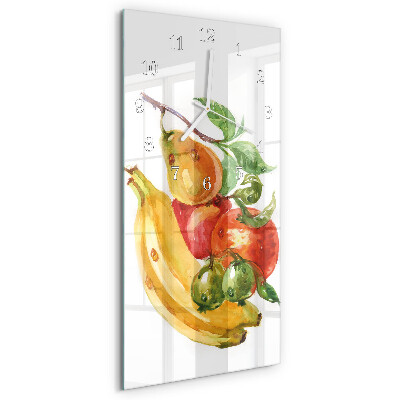 Glazen klok rechthoekige Fruit