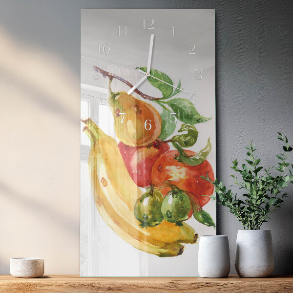 Glazen klok rechthoekige Fruit