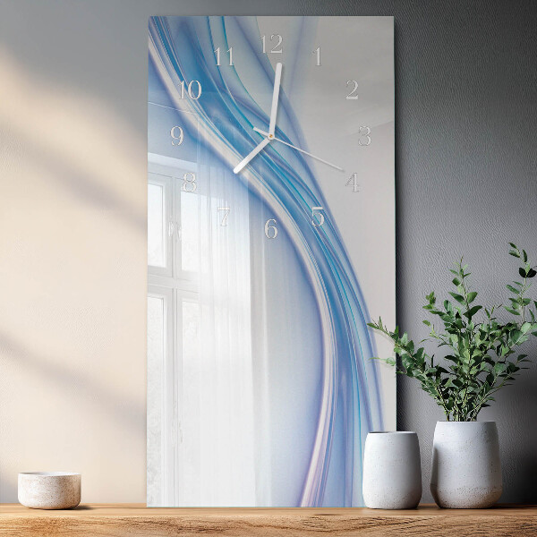 Glazen klok rechthoekige Blauwe abstractie