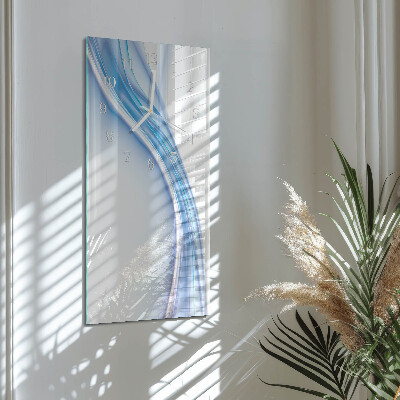 Glazen klok rechthoekige Blauwe abstractie