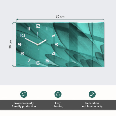 Glazen wandklok rechthoekig Frambozen