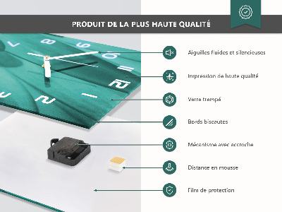 Glazen klok rechthoekige Plastic