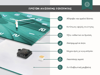 Glazen klok rechthoekige Abstracte kunst