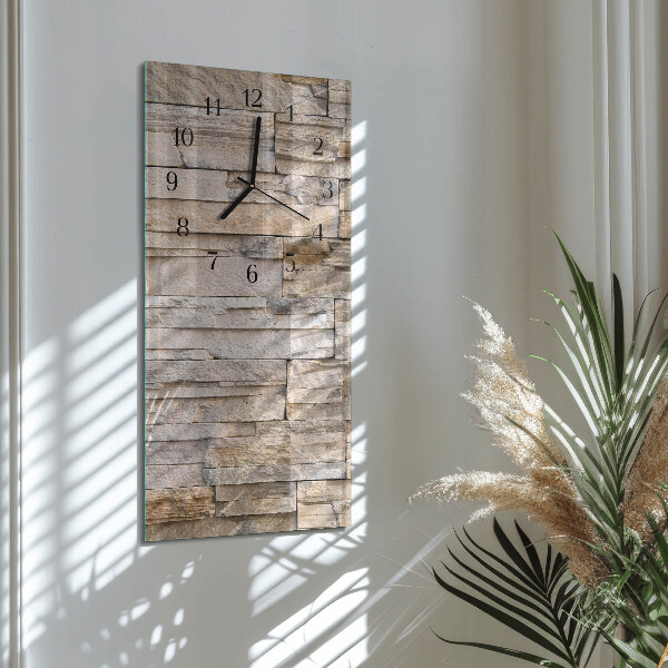 Glazen klok rechthoekige Stenen muur
