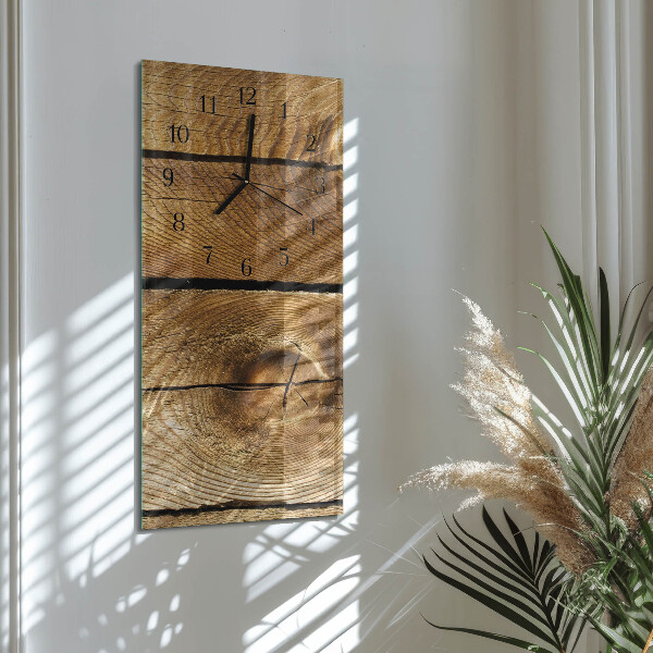 Glazen klok rechthoekige Hout