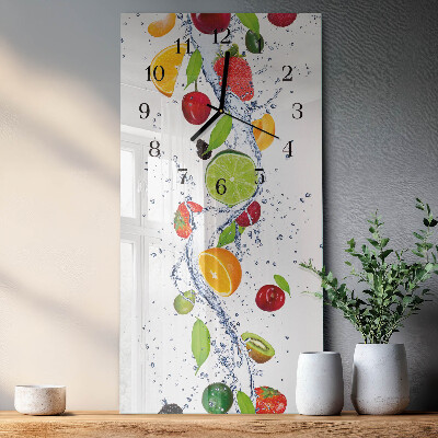 Glazen klok rechthoekige Fruit