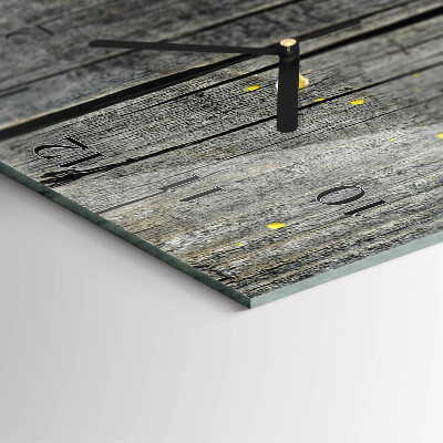 Glazen klok rechthoekige Houten plank