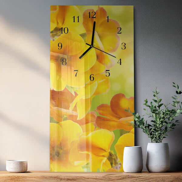 Glazen klok rechthoekige Bloemen