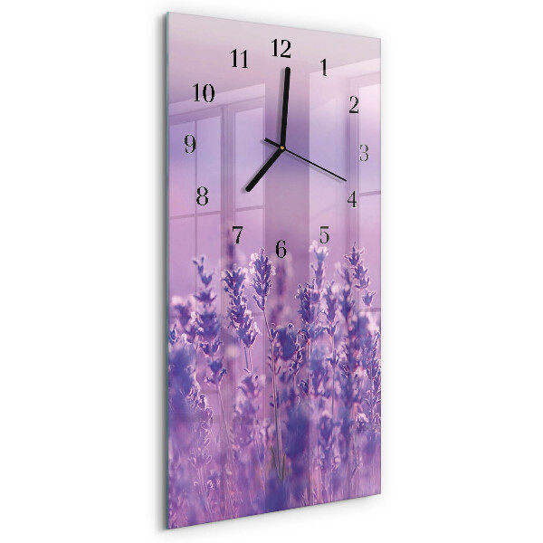 Glazen klok rechthoekige Lavendel
