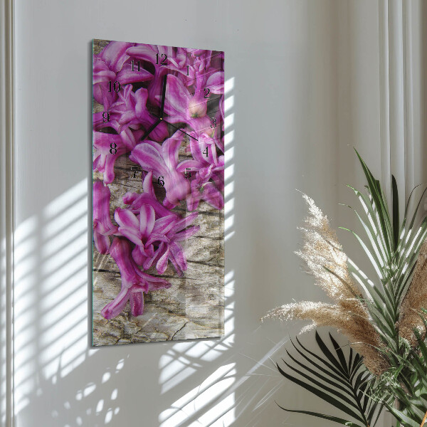 Glazen klok rechthoekige Bloemen