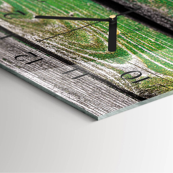 Glazen klok rechthoekige Houten planken