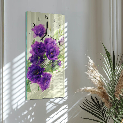 Glazen klok rechthoekige Bloemen