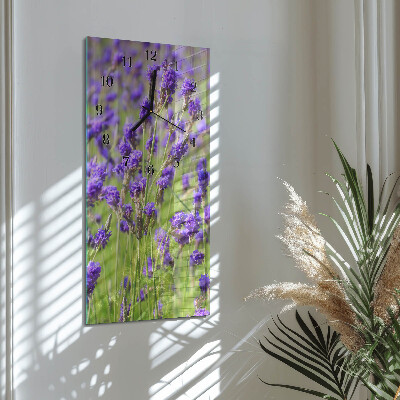 Glazen klok rechthoekige Lavendel