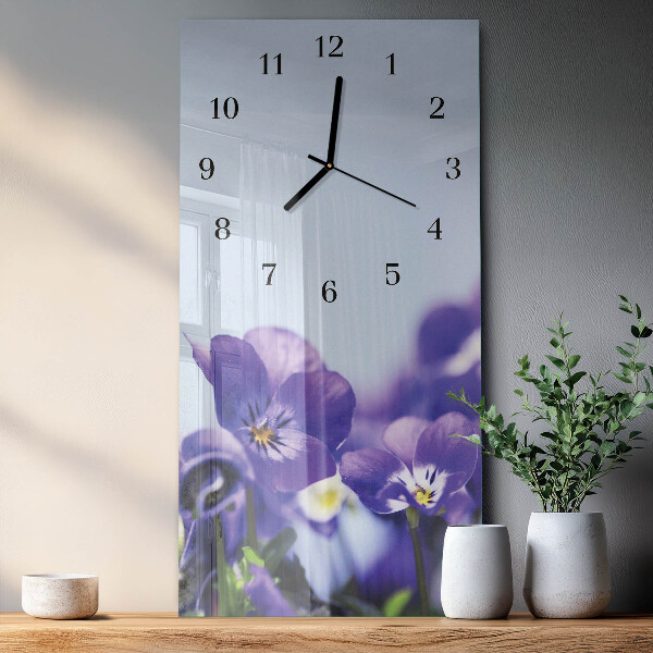 Glazen klok rechthoekige Bloemen
