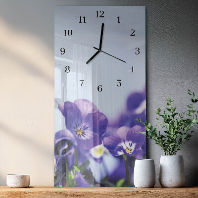 Glazen klok rechthoekige Bloemen