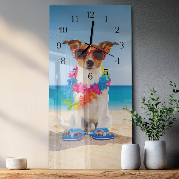 Glazen klok rechthoekige Hond