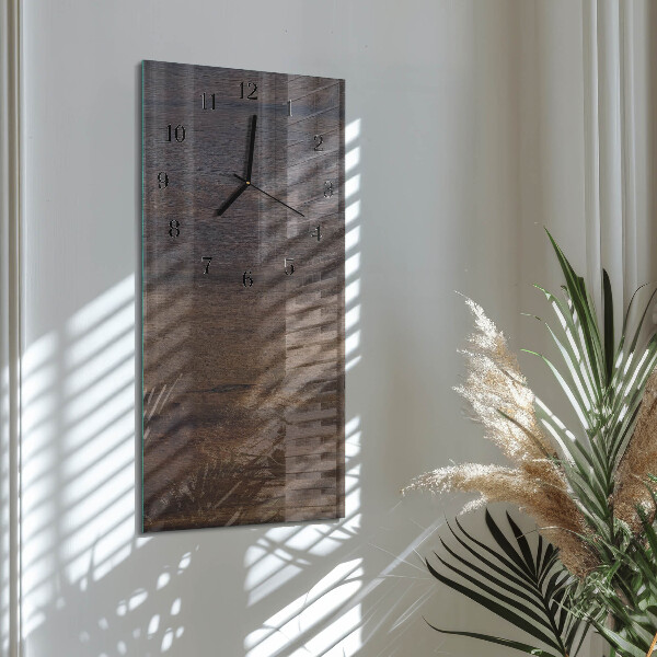 Glazen klok rechthoekige Houten plank