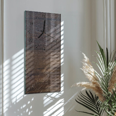 Glazen klok rechthoekige Houten plank