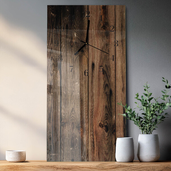 Glazen klok rechthoekige Hout