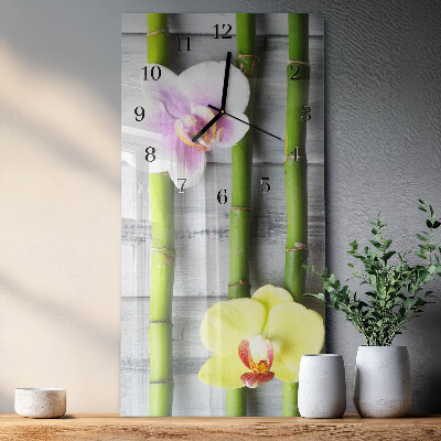 Glazen klok rechthoekige Orchidee bamboe