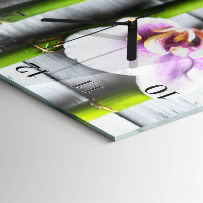 Glazen klok rechthoekige Orchidee bamboe